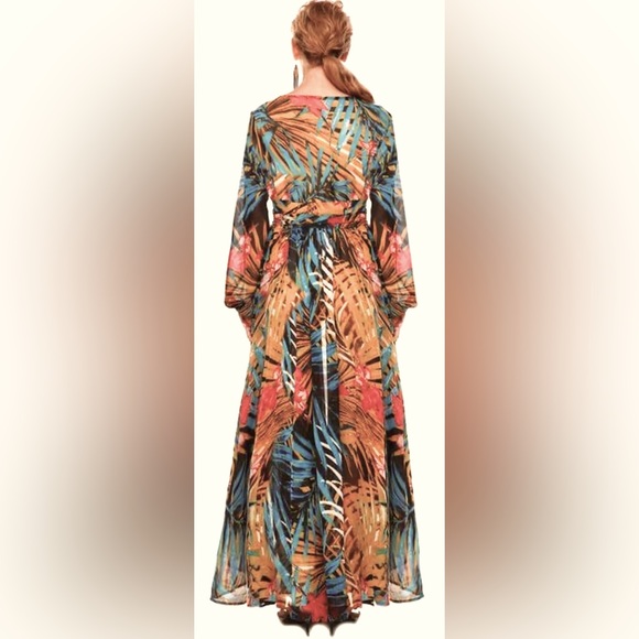 Spy Zone Exchange Long Sleeve In The Wild Flowing Chiffon Full A-line Ma… - Picture 5 of 8